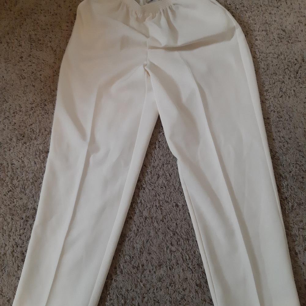 Womens Alfred Dunner Size 14 White Pants